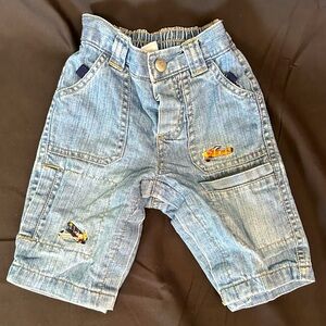 Vintage 2000s Gap baby 0-3 months denim stone washed blue jeans. Size 3-6 mo.